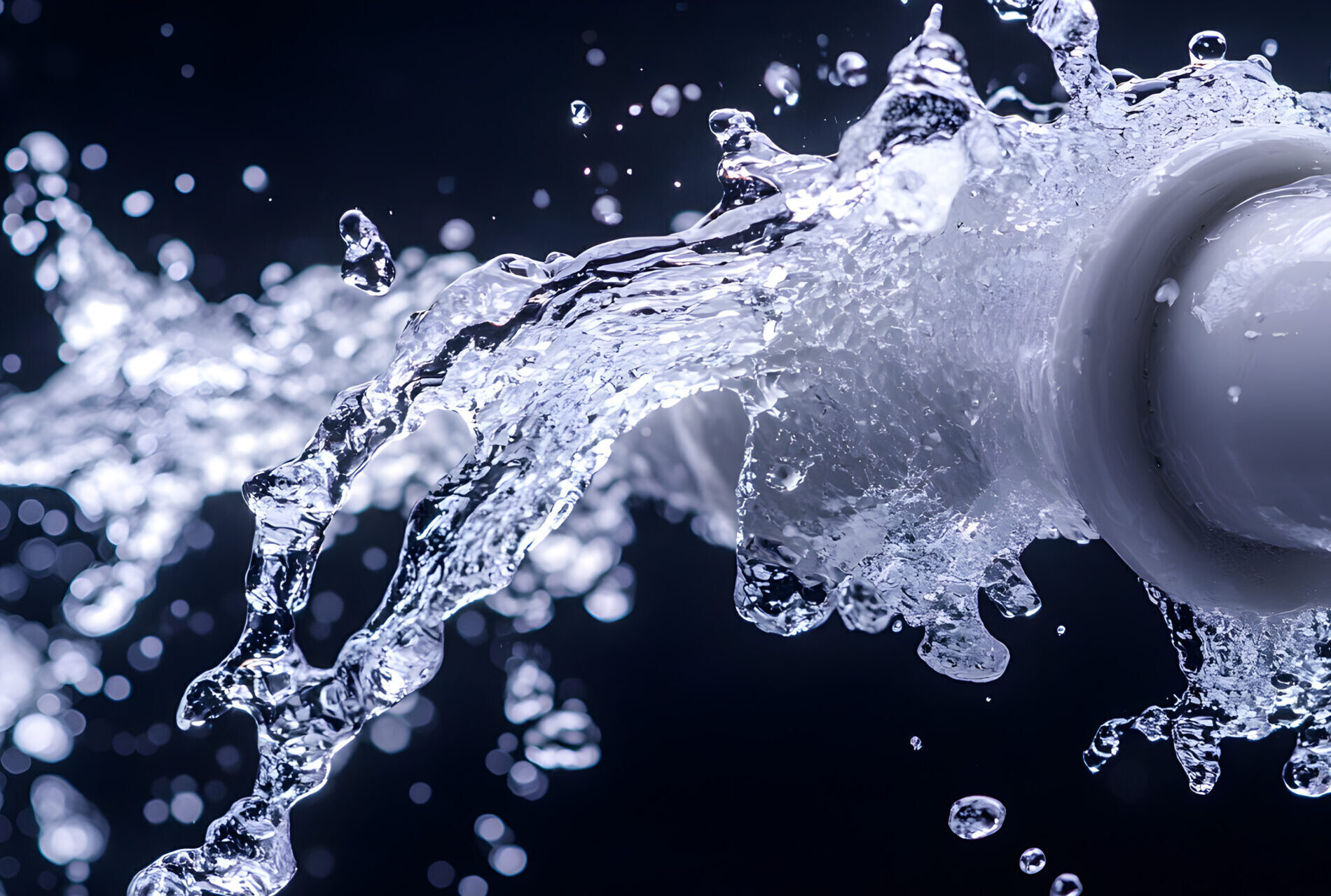 high pressure burst of water erupting from ruptured pipe in emergency water damage repair scenario symbolizing urgent plumbing issues rapid response necessity and home maintenance crisis man40801386 1